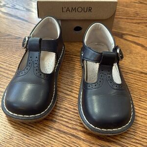 L’Amour Frances t-strap perforated Mary janes